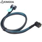 Slim SAS SFF 8654 MCIO 4I (38P) to right angle 90 degree SFF-8643 PCIE5.0 Data Connection Cable