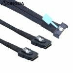 Slim SAS SFF 8654 MCIO 8I (74P) to dual 2X SFF-8087 PCIE5.0 Data Connection Cable - Image 2