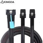 Slim SAS SFF 8654 MCIO 8I (74P) to dual 2X SFF-8087 PCIE5.0 Data Connection Cable - Image 3