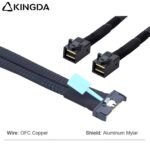 Slim SAS SFF 8654 MCIO 8I (74P) to dual 2X SFF-8643 PCIE5.0 Data Connection Cable - Image 2