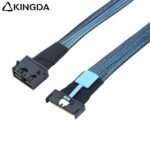 Slim SAS SFF 8654 MCIO 8I (74P) to dual 2 port SFF-8654 4I S PCIE5.0 Data Connection Cable