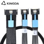 Slim SAS SFF 8654 MCIO 8I (74P) to dual 2X MCIO 4I S PCIE5.0 Data Connection Cable - Image 3