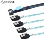 Slim SAS SFF 8654 MCIO 4I (38P) to 4 SATA 7P PCIE5.0 Data Connection Cable - Image 3