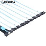 Slim SAS SFF 8654 MCIO 8I (74P) to 8X left bend SATA left turn SATA PCIE5.0 Data Connection Cable