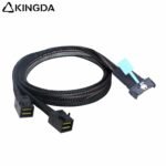 Slim SAS SFF 8654 MCIO 8I (74P) to dual 2X SFF-8643 PCIE5.0 Data Connection Cable - Image 3