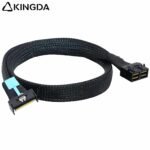 Slim SAS SFF 8654 MCIO 8I (74P) to dual 2 port SFF-8654 4I S PCIE5.0 Data Connection Cable - Image 3