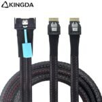 Slim SAS SFF 8654 MCIO 8I (74P) to dual 2X SFF-8654 4I S PCIE5.0 Data Connection Cable - Image 3
