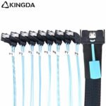 Slim SAS SFF 8654 MCIO 8I (74P) to 8X left bend SATA left turn SATA PCIE5.0 Data Connection Cable - Image 3