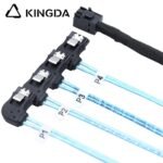 Mini SAS HD SFF-8643 to 4X right turn right bend SATA 7P High Speed Server Internal Connection cable - Image 3