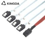Mini SAS HD SFF-8643 to 4X SATA 7P red color High Speed Server Internal Connection cable - Image 3