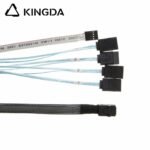 Mini SAS HD SFF-8643 to 4X SATA 7P with sideband 4P High Speed Server Internal Connection cable - Image 3