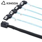 Mini SAS HD SFF-8643 to 4X left turn left bend SATA 7P High Speed Server Internal Connection cable - Image 3