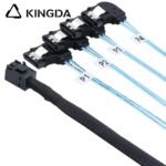 Mini SAS HD SFF-8643 to 4X left turn left bend SATA 7P High Speed Server Internal Connection cable - Image 4