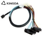 Mini SAS HD SFF-8643 to 4x SFF 8482 with power High Speed Server Internal Connection Wire Harness - Image 2