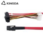 MINI SAS SFF-8087 TO 4X SFF-8482 with Power Servers In-computer Red High-Speed Connection Cable - Image 3