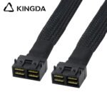 Mini SAS HD 2 port dual SFF-8643 to dual SFF-8643 High Speed Server Internal Connection Wire Harness - Image 3