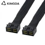 Mini SAS HD 2 port dual SFF-8643 to dual SFF-8643 High Speed Server Internal Connection Wire Harness - Image 4