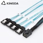 Mini SAS HD SFF-8643 to 4X SATA 7P High Speed Server Internal Connection cable - Image 4