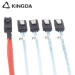 Mini SAS HD SFF-8643 to 4X SATA 7P red color High Speed Server Internal Connection cable - Image 4