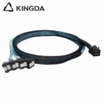 Mini SAS HD SFF-8643 to 4X right angle 90 degree SATA 7P High Speed Server Internal Connection cable - Image 4