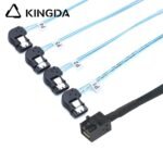 Mini SAS HD SFF-8643 to 4X left turn left bend SATA 7P High Speed Server Internal Connection cable - Image 5