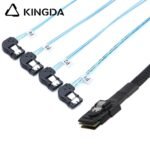 Mini SAS HD SFF-8087 to 4X Left Bend SATA Left Turn SATA High Speed Server Internal Connection Wire Harness - Image 3