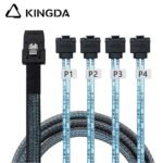 Mini SAS HD SFF-8087 to 4X Right angle 90 degree SATA High Speed Server Internal Connection Wire Harness
