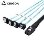 Mini SAS HD SFF-8087 to 4X Right angle 90 degree SATA High Speed Server Internal Connection Wire Harness - Image 2