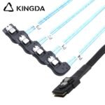 Mini SAS HD SFF-8087 to 4X Right turn 90 degree SATA High Speed Server Internal Connection Wire Harness - Image 3