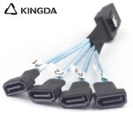 Mini SAS HD SFF-8087 to 4X SATA 7P male High Speed Server Internal Connection Wire Harness - Image 2