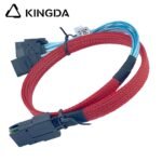 Mini SAS HD SFF-8087 to 4X SATA 7P with spring High Speed red Server Internal Connection Wire Harness - Image 2
