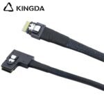 Slim SAS SFF 8654 4I (38P) to left turn left bend SFF 8643 High speed data Connection Cable - Image 2