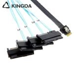 Slim SAS SFF 8654 4I (38P) to 4 SFF 8482 2-IN-1 High speed data Connection Cable - Image 2