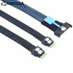 Slim SAS SFF 8654 MCIO 8I (74P) to dual 2X SFF-8654 4I S PCIE5.0 Data Connection Cable - Image 4