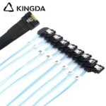 Fully enclosed anti-slip insertion anti-tilt insertion Slim SAS SFF 8654 8I (74P) to right turn right bend SATA 7P female High speed data Connection Cable - Image 6