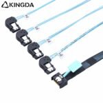 Slim SAS SFF 8654 MCIO 4I (38P) to 4 left turn left bend SATA 7P PCIE5.0 Data Connection Cable - Image 4