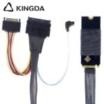 M.2 M-Key SFF-8643 to U.2 SFF-8639 with SATA 15P and right angle 90 degree SATA 7p Connection Cable - Image 6