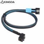 Slim SAS SFF 8654 MCIO 4I (38P) to right angle 90 degree SFF-8643 PCIE5.0 Data Connection Cable - Image 4