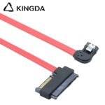 Left turn left bend SATA 7P to SFF 8482 SAS 29 with SATA 15P red SSD high-speed connection cables - Image 2