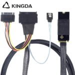 M.2 M-Key SFF-8643 to U.2 SFF-8639 with SATA 15P and straight SATA 7p Connection Cable - Image 6