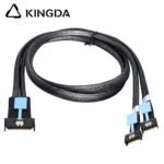 Slim SAS SFF 8654 MCIO 8I (74P) to dual 2X MCIO 4I S PCIE5.0 Data Connection Cable - Image 4