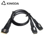 Slim SAS SFF 8654 8I (74P) to Dual SFF-8087 High speed Data Connection Cable