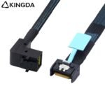 Slim SAS SFF 8654 MCIO 4I (38P) to right angle 90 degree SFF-8643 PCIE5.0 Data Connection Cable - Image 5