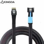 Slim SAS SFF 8654 MCIO 4I (38P) to SFF-8054 4i PCIE5.0 Data Connection Cable - Image 5