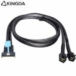 Slim SAS SFF 8654 MCIO 8I (74P) to dual 2X SFF-8643 PCIE5.0 Data Connection Cable - Image 5