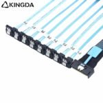 Slim SAS SFF 8654 MCIO 8I (74P) to 8X right angle SATA 7P PCIE5.0 Data Connection Cable - Image 5