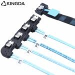 Slim SAS SFF 8654 MCIO 4I (38P) to 4 right turn right bend SATA 7P PCIE5.0 Data Connection Cable - Image 5