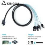 PCIE Oculink SFF 8611 4I To 4 port SATA 7P High-Speed Connection cables