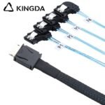 PCIE Oculink SFF 8611 4I To 4 port left turn left bend SATA 7P High-Speed Connection cables