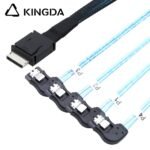 PCIE Oculink SFF 8611 4I To 4 port right turn right bend SATA 7P High-Speed Connection cables - Image 5